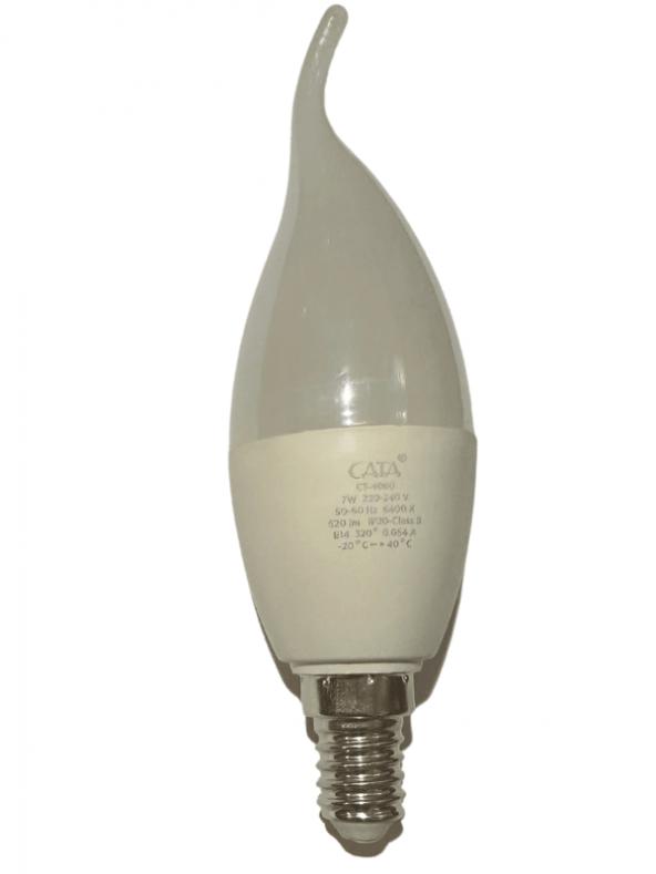 Cata CT-4080 7W 6400K (Beyaz Işık) E14 Duylu Led Kıvrık Buji Ampul - 3