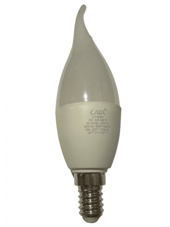 Cata CT-4080 7W 3200K (Günışığı) E14 Duylu Led Kıvrık Buji Ampul - 3