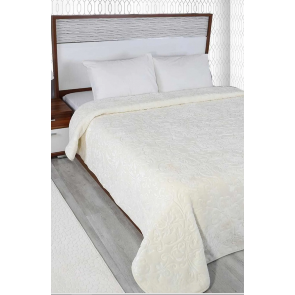 Merinos Elegance Battaniye Çift Kişilik Kemik - 3