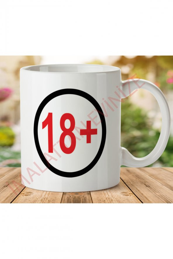 1-001 +18 İki Taraf Baskılı Kupa Bardak