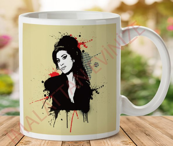 1-011 AMY WİNEHOUSE İki Taraf Baskılı Kupa Bardak