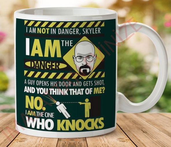 1-070 BREAKING BAD I AM NOT IN DANGER I AM DANGE İki Tarafı Baskılı Kupa Bardak