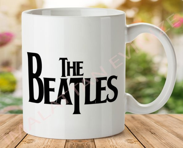 1-086 THE BEATLES YAZI İki Tarafı Baskılı Kupa Bardak