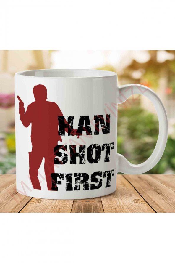 1-1020 Han Solo Star İki Tarafı Baskılı Kupa Bardak