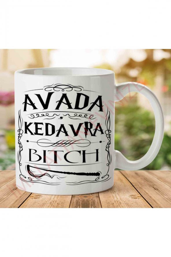 1-1025 Harry Potter Avada Kedavra Bitch İki Tarafı Baskılı Kupa Bardak