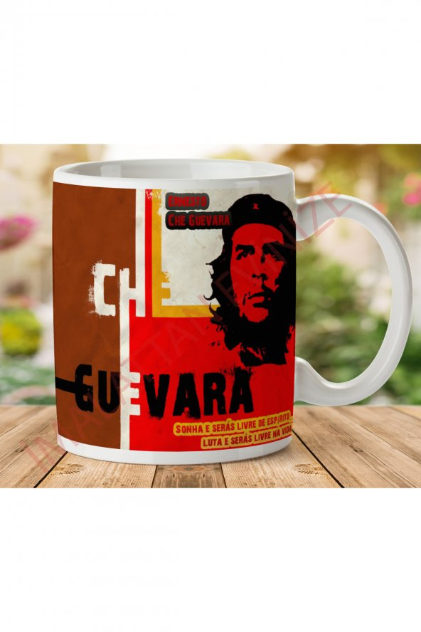 1-104 CHE GUEAVARA ERNESTO İki Tarafı Baskılı Kupa Bardak