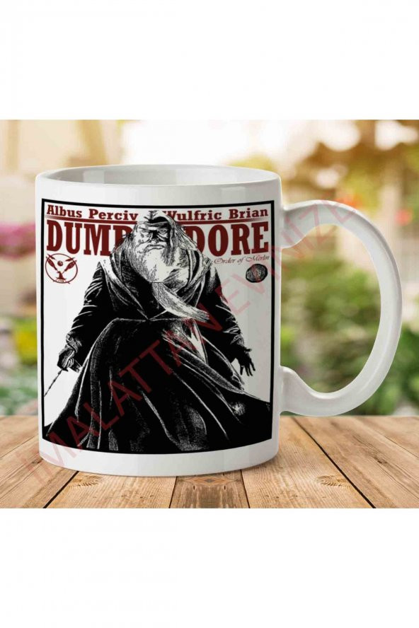 1-1032 Harry Potter Dumbledore İki Tarafı Baskılı Kupa Bardak