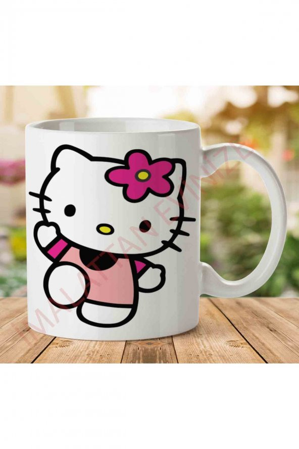 1-1056 Hello Kitty İki Tarafı Baskılı Kupa Bardak