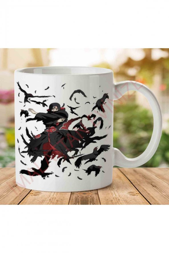 1-1079 Itachi Uchiha İki Tarafı Baskılı Kupa Bardak