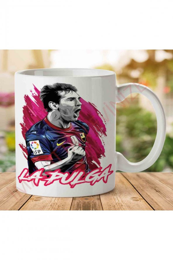 1-1142 Messi LA PULGA FIFA 18 İki Tarafı Baskılı Kupa Bardak