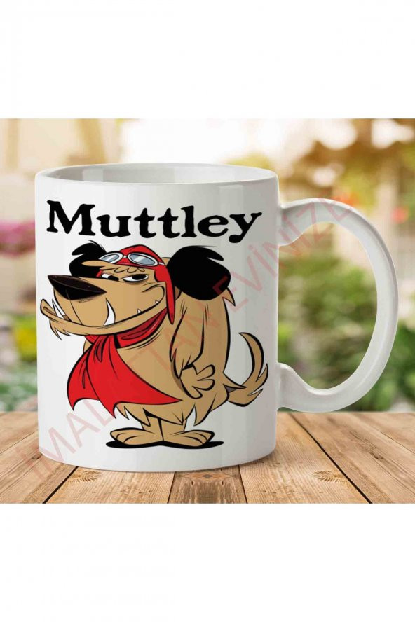 1-1149 Muttley Yarış İki Tarafı Baskılı Kupa Bardak
