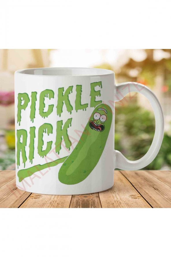 1-1160 Pickle Rick - Rick and Morty İki Tarafı Baskılı Kupa Bardak
