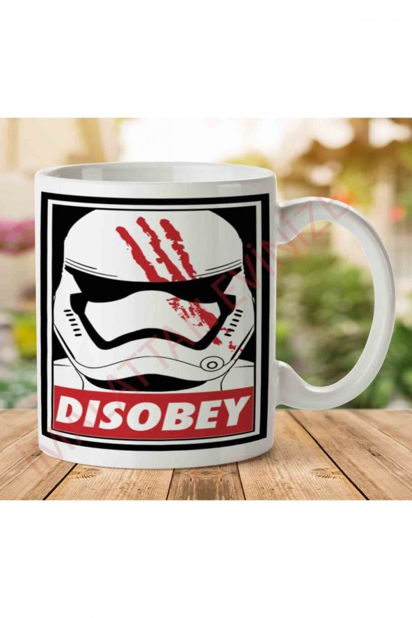 1-1229 Star Wars DISOBEY İki Tarafı Baskılı Kupa Bardak