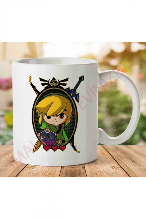 1-1450 Hero Of Time Portrait Legend Of Zelda İki Tarafı Baskılı Kupa Bardak