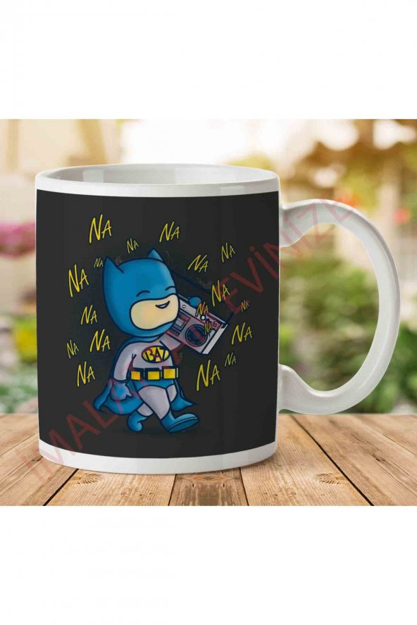 1-1607 Nanana Batman Stereo İki Tarafı Baskılı Kupa Bardak