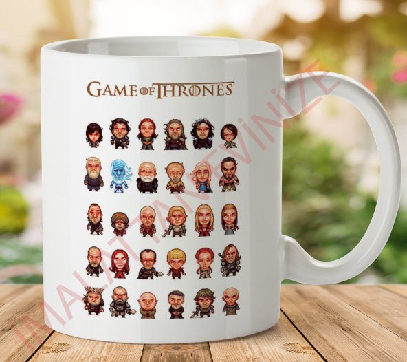 1-171 GAME OF THRONES KARAKTERLER 2 İki Tarafı Baskılı Kupa Bardak