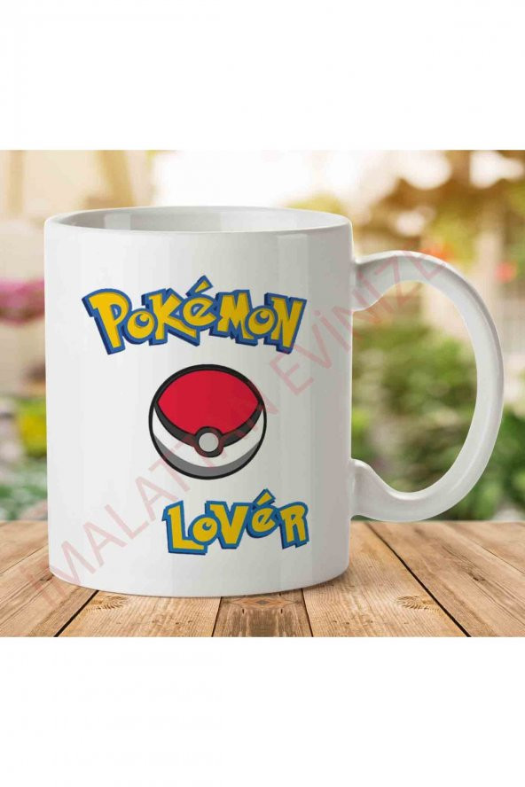 1-1746 Pokemon Lover Pokeball İki Tarafı Baskılı Kupa Bardak