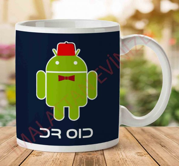 1-1767 Doctor Droid Android Who İki Tarafı Baskılı Kupa Bardak