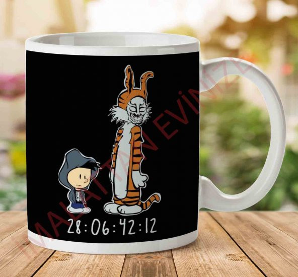 1-1777 Donnie And Frank Calvin And Hobbs Darko Rabbitjpeg İki Tarafı Baskılı Kupa Bardak