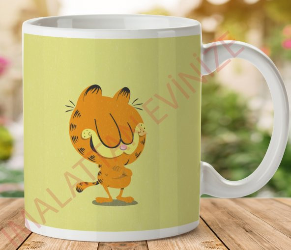 1-179 GARFIELD 2 İki Tarafı Baskılı Kupa Bardak