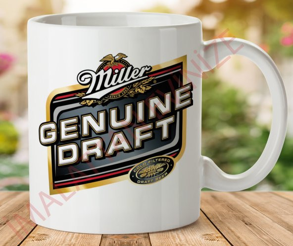 1-182 GENUINE DRAFT İki Tarafı Baskılı Kupa Bardak