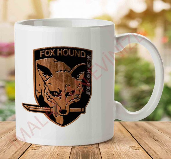 1-1823 Foxhound Special Forces Group Metal Gear Solid İki Tarafı Baskılı Kupa Bardak