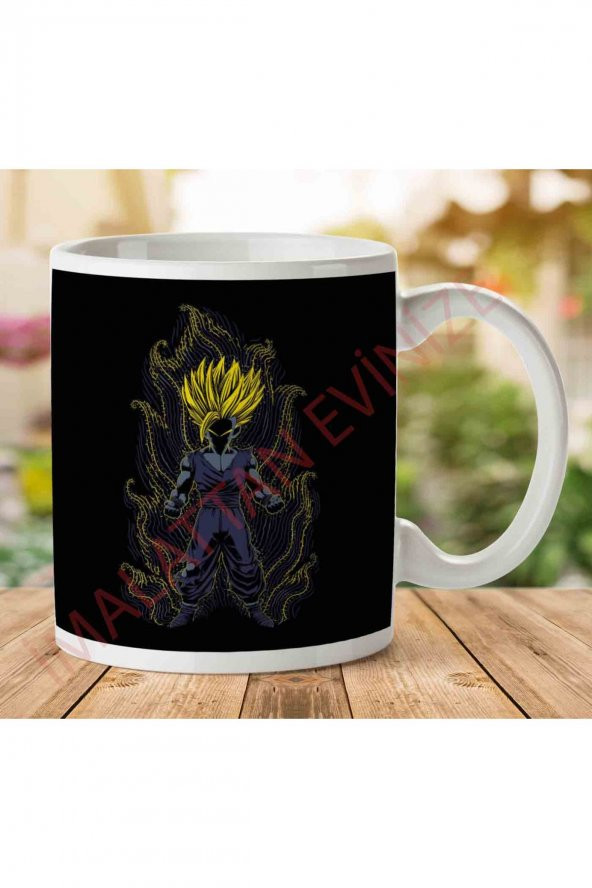 1-1850 Post Impressionist Young Trunks Dragon Ball Super İki Tarafı Baskılı Kupa Bardak