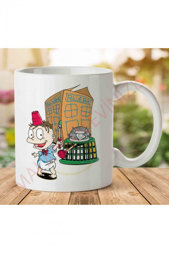 1-1909 Rugrats Tommy Who Tardisjpeg İki Tarafı Baskılı Kupa Bardak