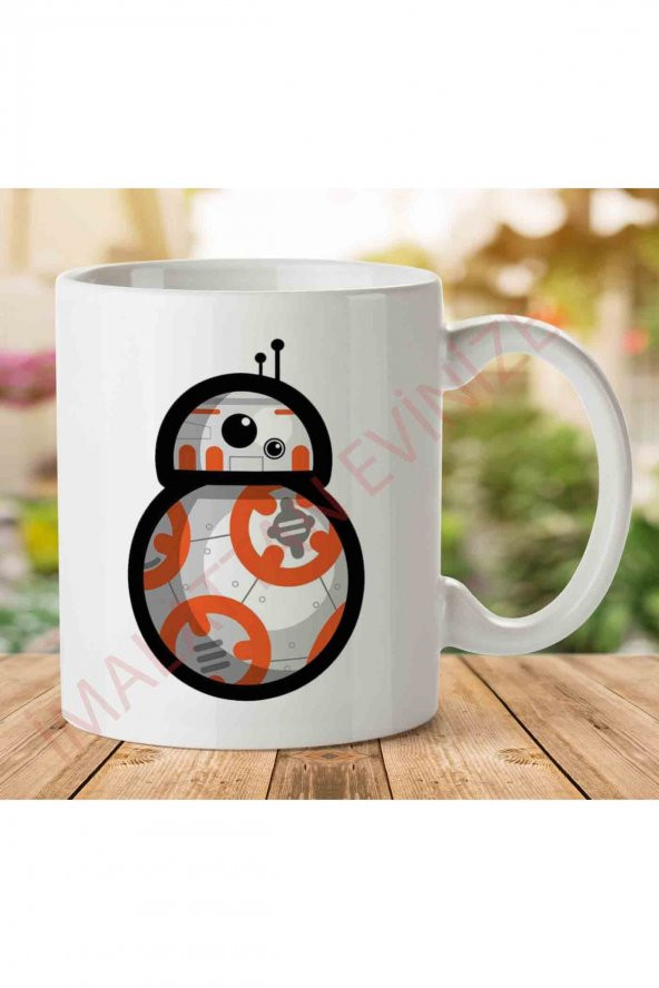 1-1936 Simpler Bb8 Astromech Droid Star Wars İki Tarafı Baskılı Kupa Bardak