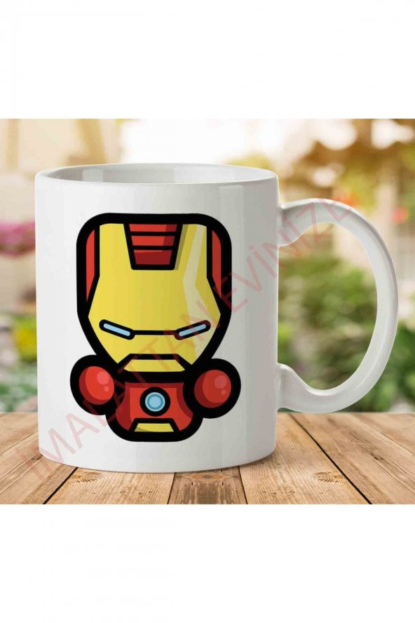 1-1963 Simpler Iron Man Tony Stark Avengers İki Tarafı Baskılı Kupa Bardak