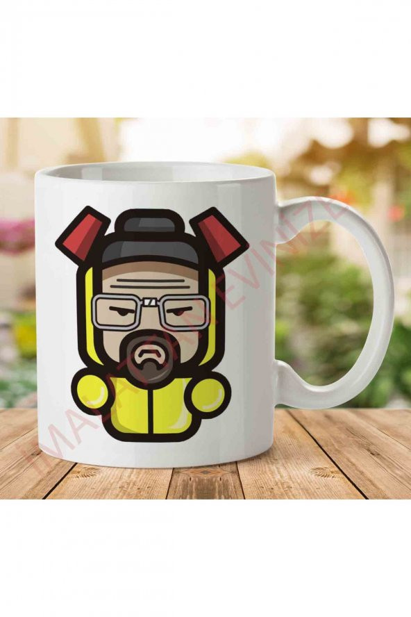 1-1988 Simpler WWhite Heisenberg Breaking Badjpeg İki Tarafı Baskılı Kupa Bardak