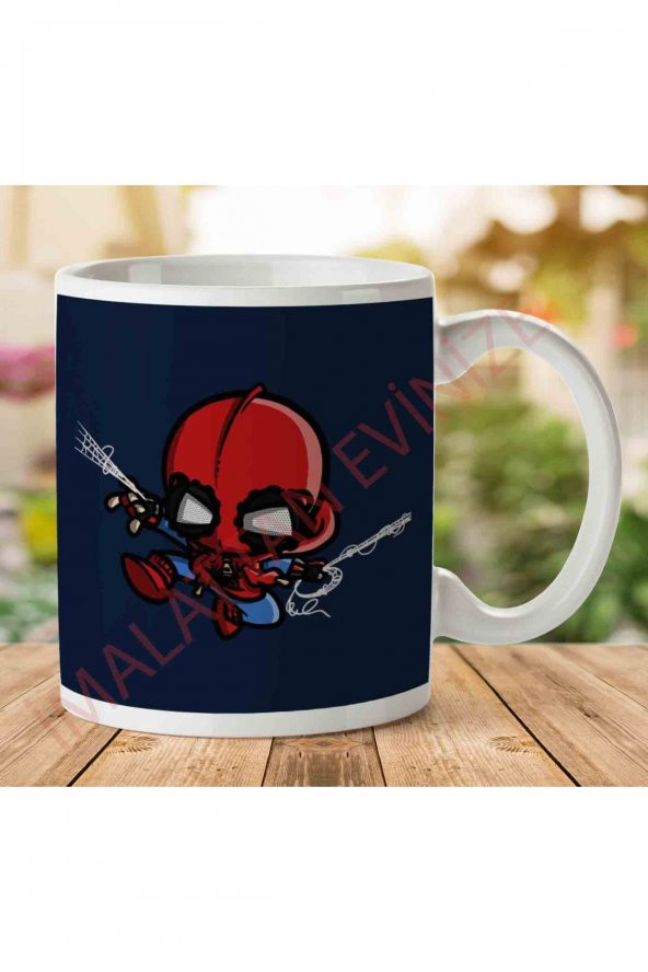 1-2007 Spiderman Chibi İki Tarafı Baskılı Kupa Bardak