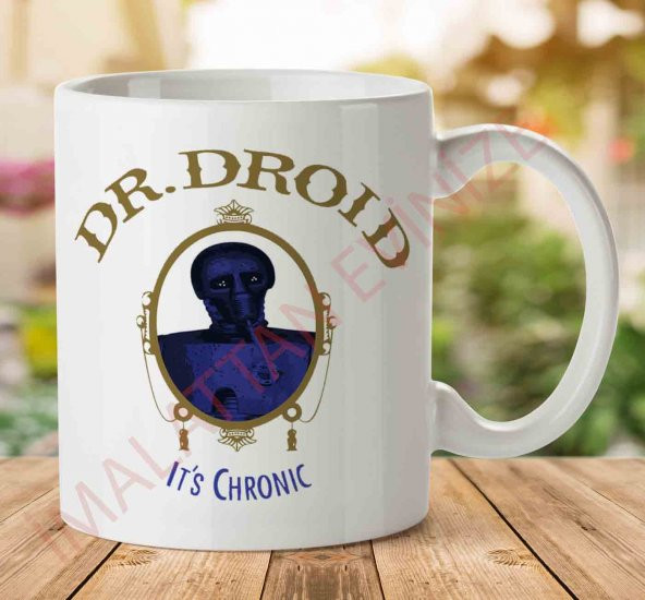 1-2046 Star Wars Dr Droid Dre Its Chronic İki Tarafı Baskılı Kupa Bardak
