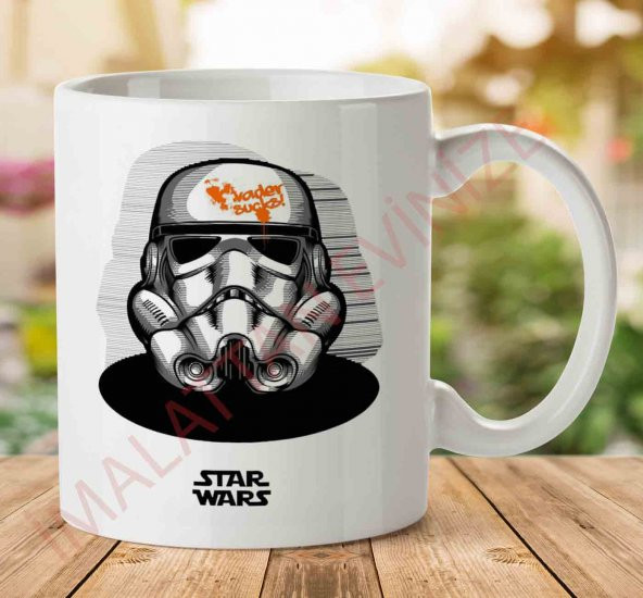 1-2070 Star Wars Storm Trooper Vader Sucksjpeg İki Tarafı Baskılı Kupa Bardak