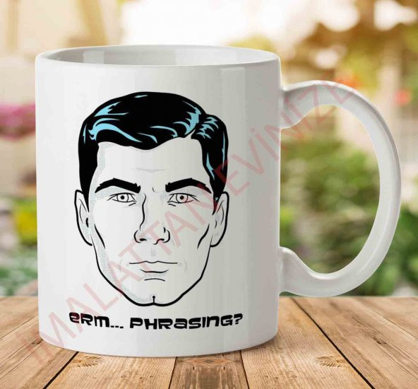 1-2090 Sterling Archer Erm Phrasing İki Tarafı Baskılı Kupa Bardak