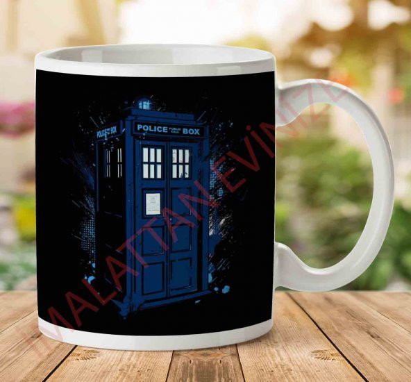 1-2230 Travel In Time Tardis Doctor Who İki Tarafı Baskılı Kupa Bardak