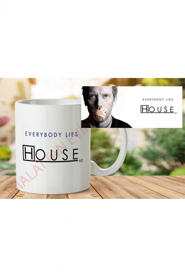 1-223 HOUSE EVERYBODY LİES İki Tarafı Baskılı Kupa Bardak