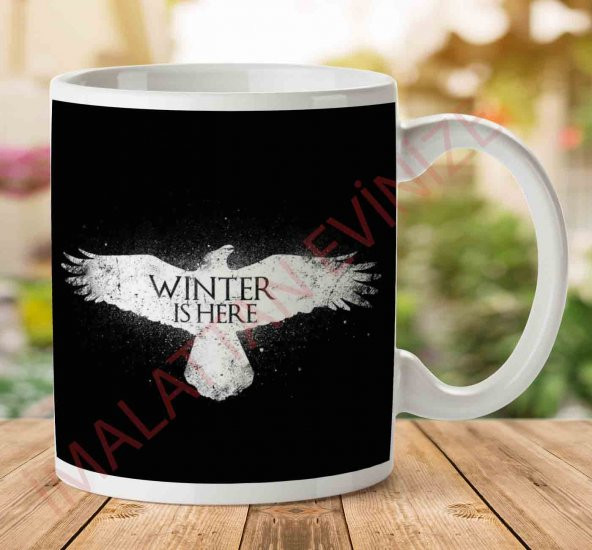 1-2253 Winter Is Here Game Of Thrones İki Tarafı Baskılı Kupa Bardak