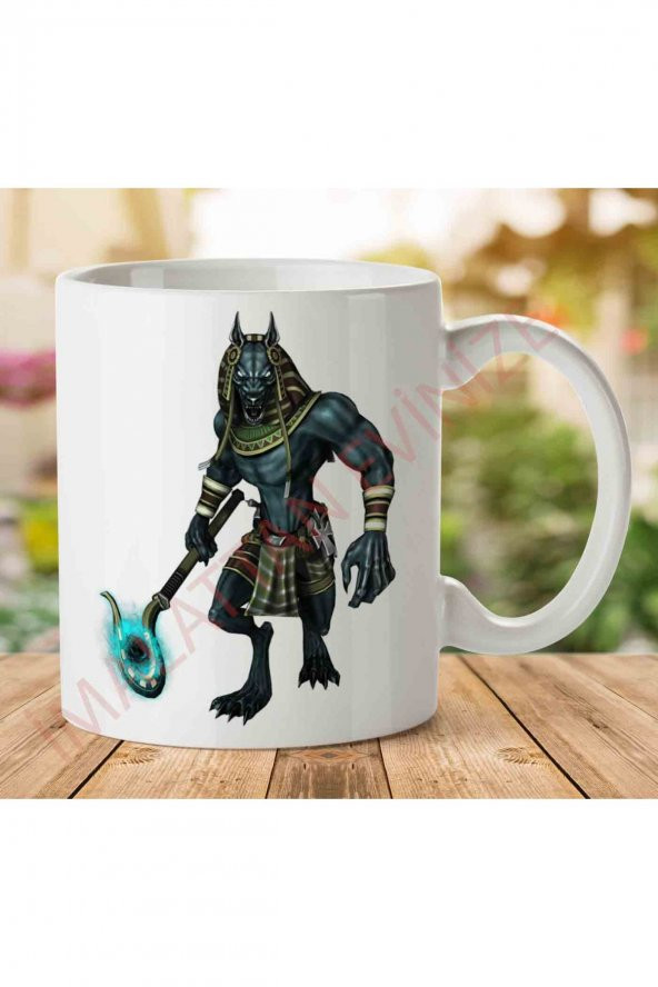 1-2287 Anubis İki Tarafı Baskılı Kupa Bardak