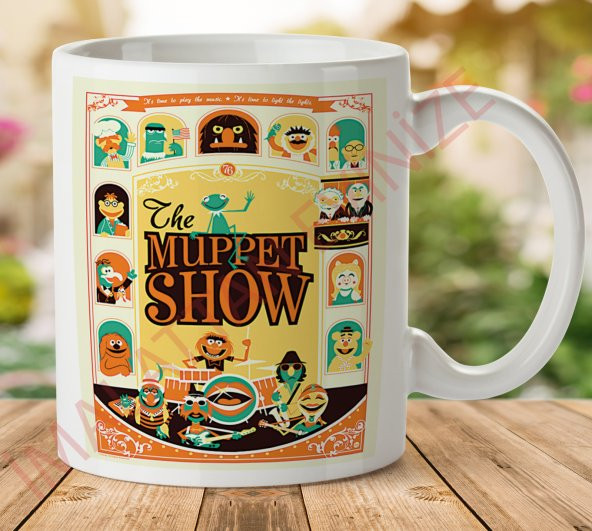 1-334 MUPPET SHOW TASARIMLI İki Tarafı Baskılı Kupa Bardak