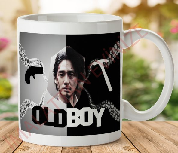 1-354 OLD BOY İki Tarafı Baskılı Kupa Bardak