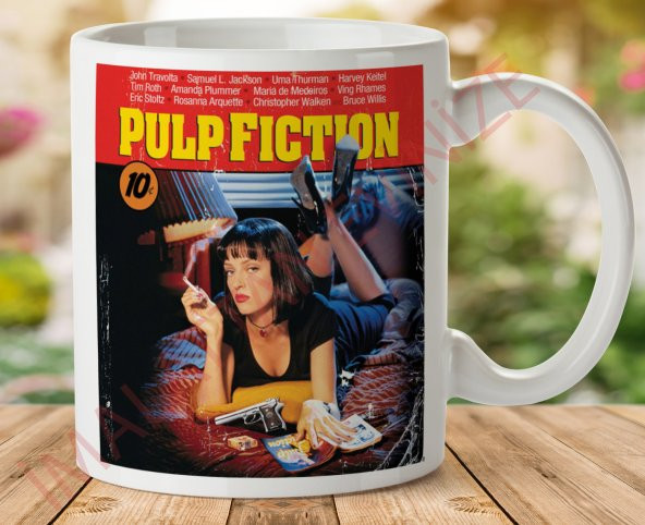 1-374 PULP LICTION İki Tarafı Baskılı Kupa Bardak