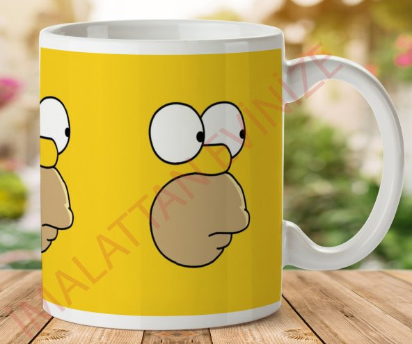 1-401 HOMER SIMPSON 2 İki Tarafı Baskılı Kupa Bardak