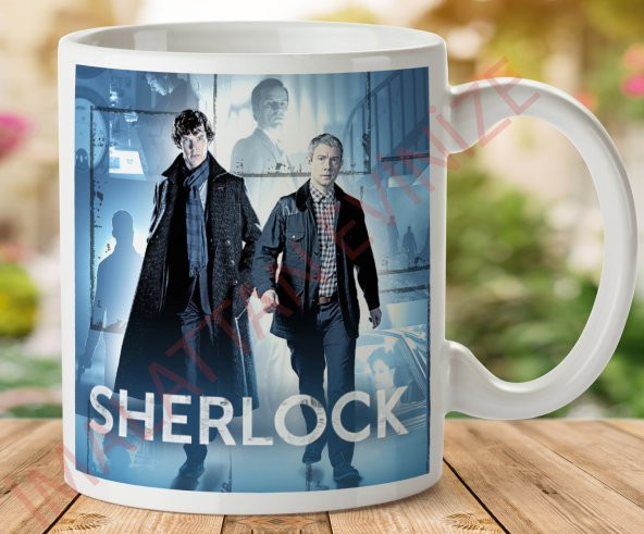 1-409 SHERLOCK 2 İki Tarafı Baskılı Kupa Bardak