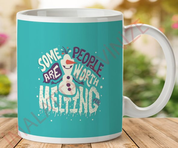 1-421 SOME PEOPLE ARE WORTH MELTING FOR İki Tarafı Baskılı Kupa Bardak
