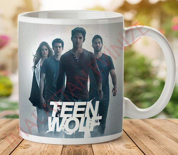 1-448 TEEN WOLF 2 İki Tarafı Baskılı Kupa Bardak