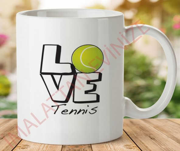 1-444 LOVE TENNİS İki Tarafı Baskılı Kupa Bardak