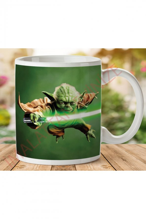 1-506 YODA USTA YILDIZ SAVAŞLARI İki Tarafı Baskılı Kupa Bardak