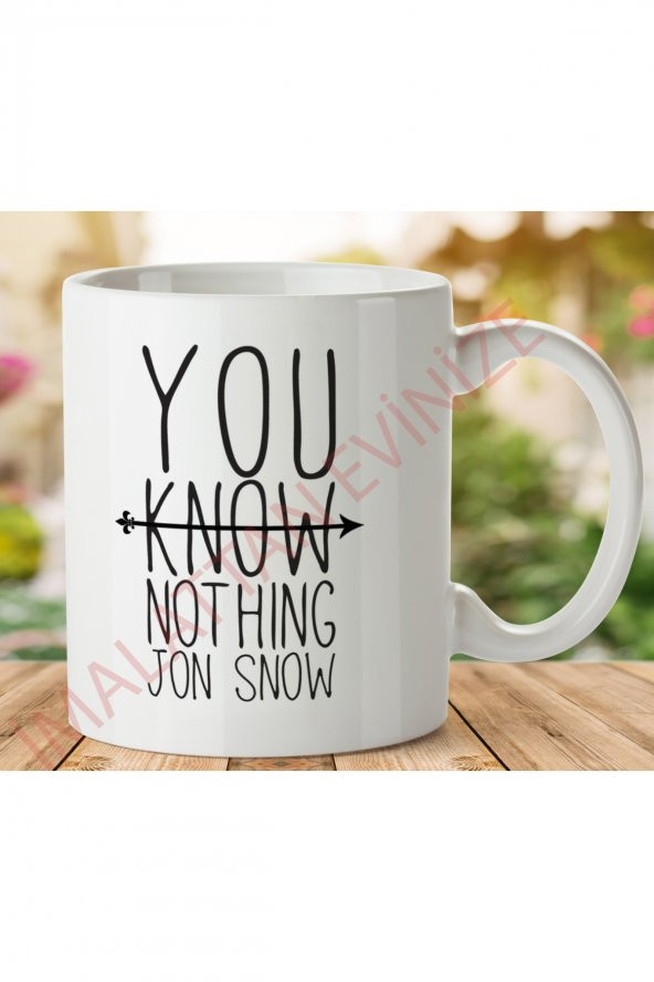 1-509 YOU KNOW NOTHİNG JON SNOW İki Tarafı Baskılı Kupa Bardak