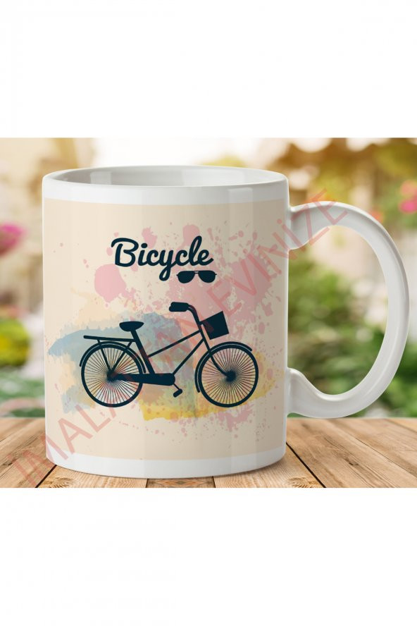 1-54 BICYCLE İki Tarafı Baskılı Kupa Bardak